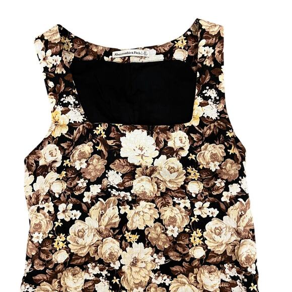 Abercrombie & Fitch Floral Wide Strap Square Neck Linen Mini Dress Size Small T - Picture 2 of 7